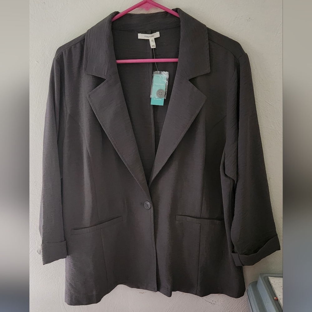 Maurices Gray Relaxed Fit Blazer Jacket